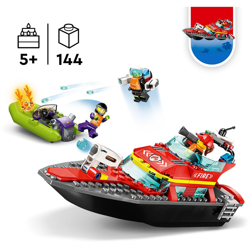 Afbeelding laden in galerijviewer, Lego city 60373 reddingsboot brand
