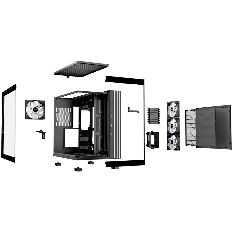 Afbeelding laden in galerijviewer, Be quiet! light base 600 lx midi tower behuizing (zwart | 2x usb-a | 1x usb-c | rgb | window)
