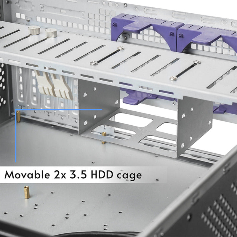 Afbeelding laden in galerijviewer, Chieftec unc-409s-aio-op rack behuizing (zwart)
