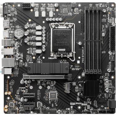 Msi pro b760m-p socket 1700 moederbord (zwart, raid, gb-lan, sound, µatx)