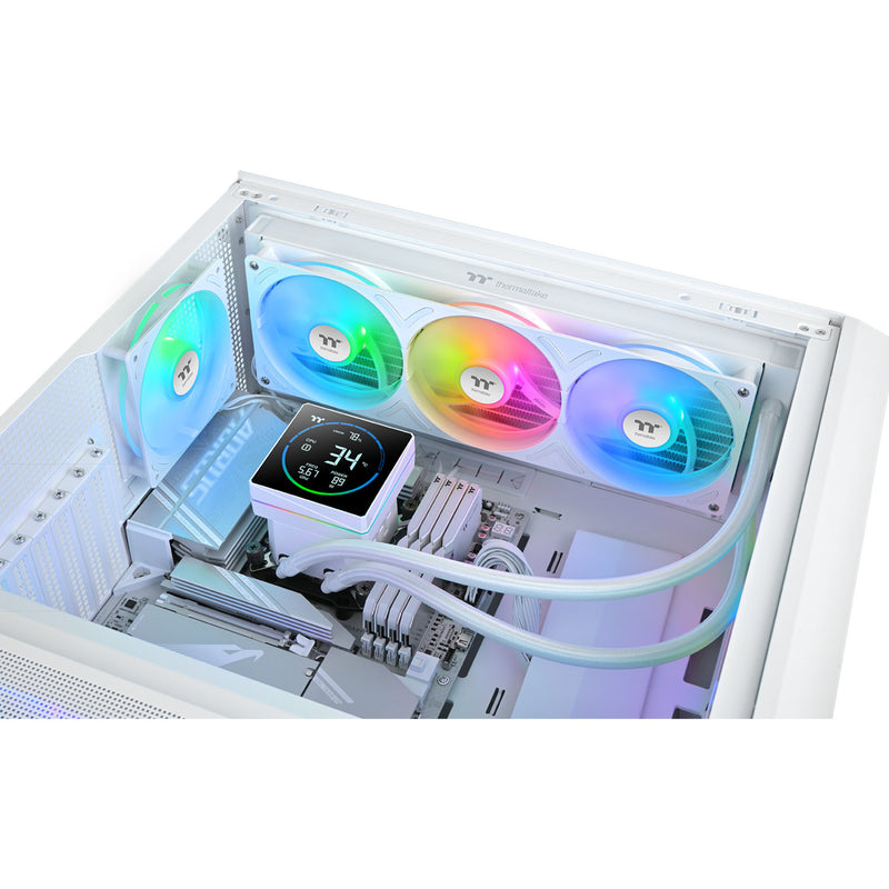 Load image into Gallery viewer, Thermaltake th360-s v3 argb sync aio liquid cooler - snow edition waterkoeling (wit)
