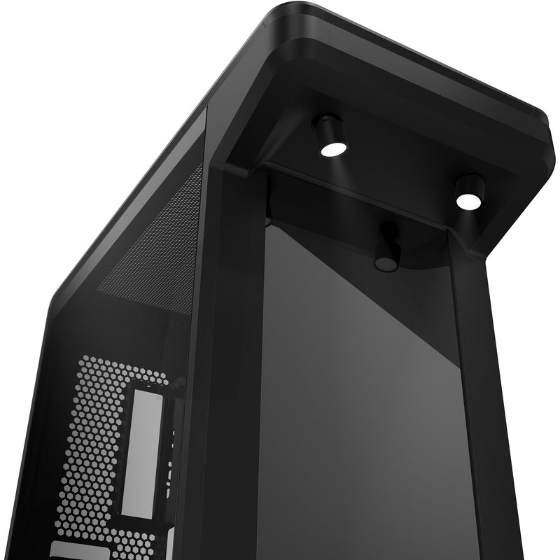 Load image into Gallery viewer, Cooler master masterframe 360 stage lcd midi tower behuizing (zwart | 2x usb-a | 1x usb-c | tempered glass)
