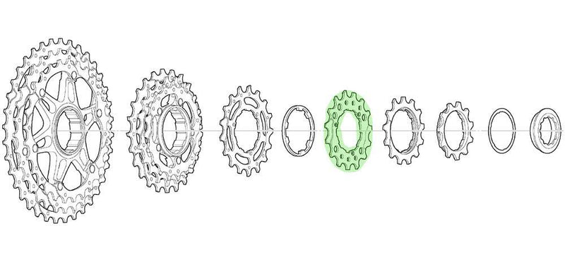 Load image into Gallery viewer, Shimano sprocket 15t for cs-m771-10 bj bk
