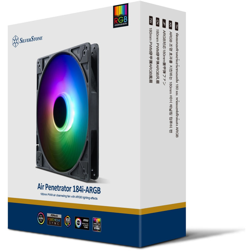Chargez l'image dans la visionneuse de la galerie, Silverstone air penetrator 184i argb case fan (zwart, 180 x 180 x 32 mm, pwm)
