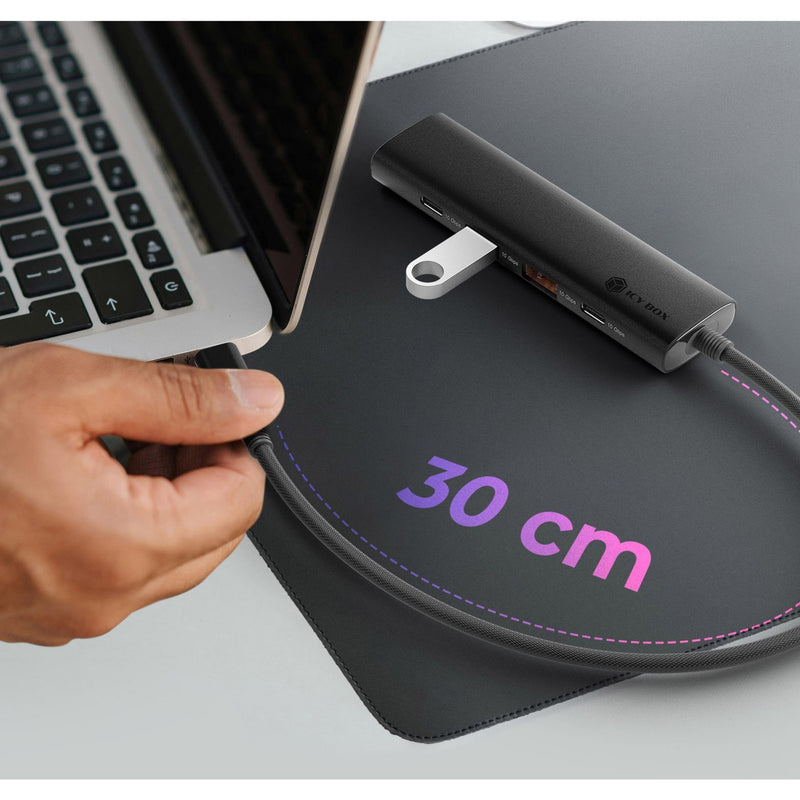 Load image into Gallery viewer, Icy box ib-hub1437-cpd usb-hub (zwart)
