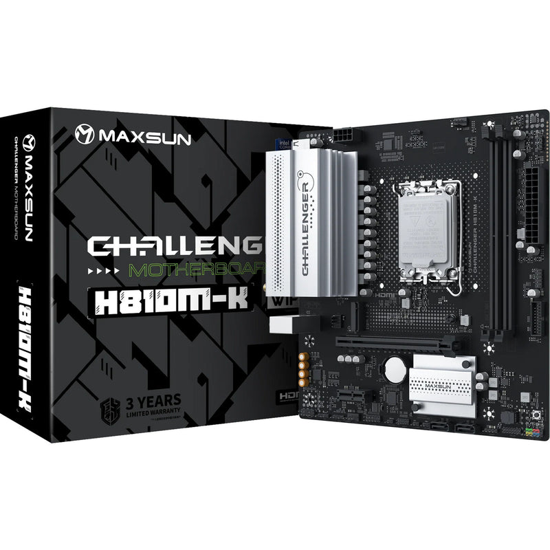 ギャラリービューアに画像をロードする, Maxsun ms-challenger h810m-k wifi socket 1851 moederbord (zwart, gb-lan, wlan, bt, sound, µatx)
