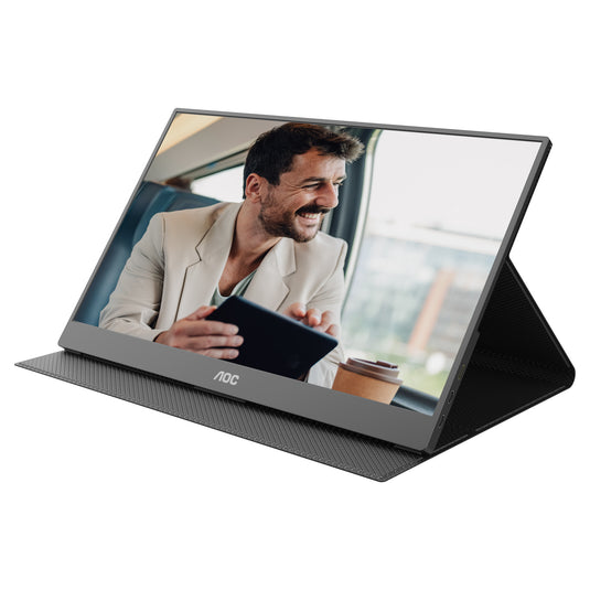 Aoc 16t20e2 15.6 monitor (zwart, 1x mini hdmi, 1x usb-c, audio)