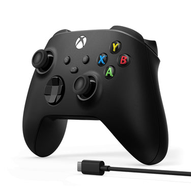 Microsoft xbox wireless controller + usb-c kabel (zwart, incl. usb-c-kabel | pc, xbox one, xbox series x, xbox series s)