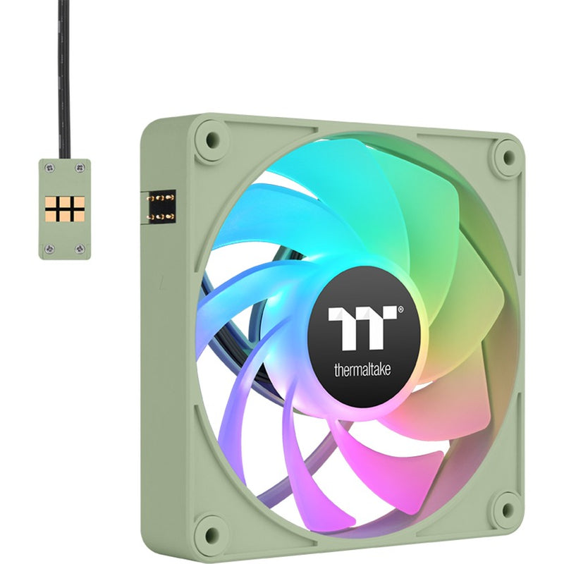 Load image into Gallery viewer, Thermaltake ct120 ex reverse argb sync pc cooling fan matcha green (3-fan pack) case fans (lichtgroen, 3 stuks, 120 x 120 x 25 mm, pwm)
