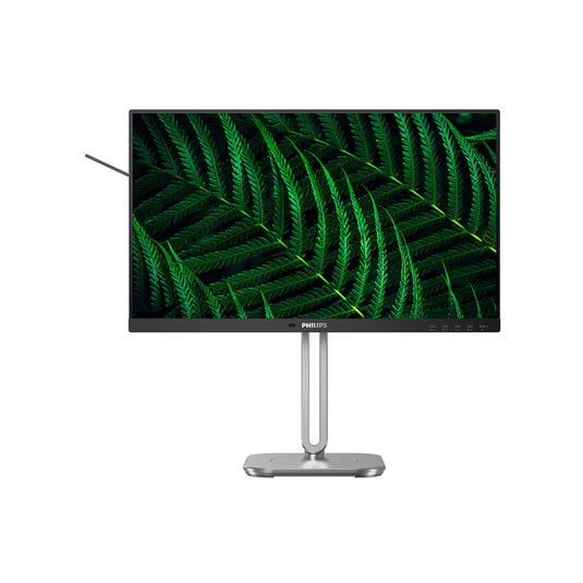 Philips 24b2g5200 23.8 monitor (zilver zwart, vga, hdmi, displayport, usb, audio, 100 hz)