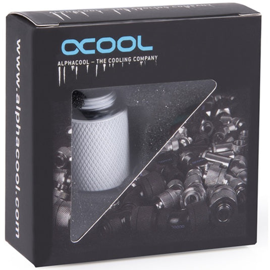 Alphacool eiszapfen verlengstuk 20 mm g1 4 ag to g1 4 ig - white verlenging (wit)
