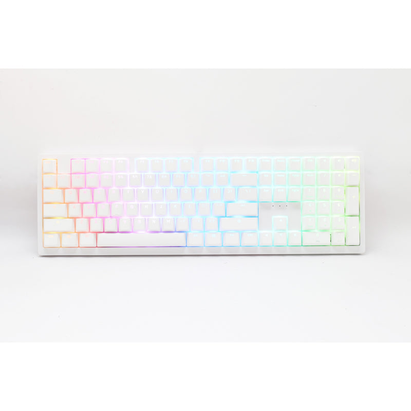 Load image into Gallery viewer, Ducky zero 6108 pure white, gaming toetsenbord (wit, us lay-out, cherry mx2a brown, rgb leds, double-shot pbt, hot swap, 2.4ghz | bluetooth | usb-c)
