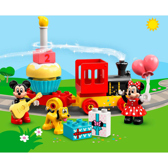 Lego duplo disney mickey minnie verjaardagstrein, bouwbaar speelgoed voor peuters 10941