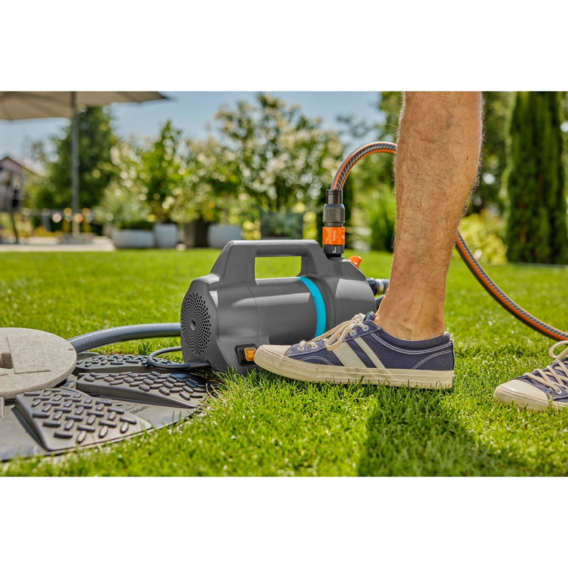 Load image into Gallery viewer, Gardena besproeiingspomp 4100 silent (donkergrijs turquoise, 550 watt)
