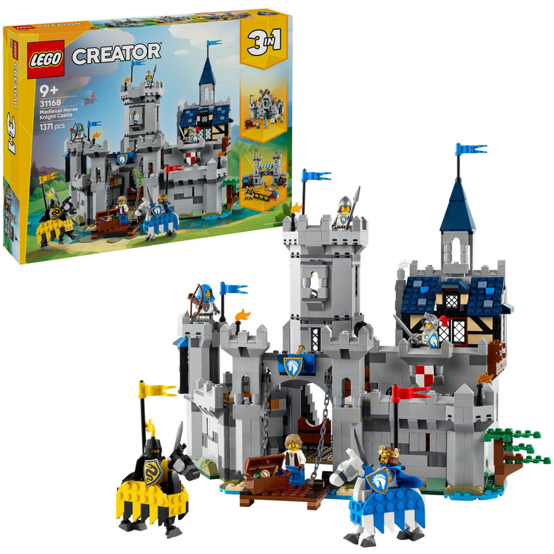 Afbeelding laden in galerijviewer, Lego ® creator 3in1 middeleeuws kasteel met ridders te paard - 31168
