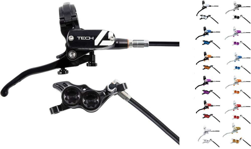 Load image into Gallery viewer, Hope tech 4 v4 steel braided disc brake - lever right
