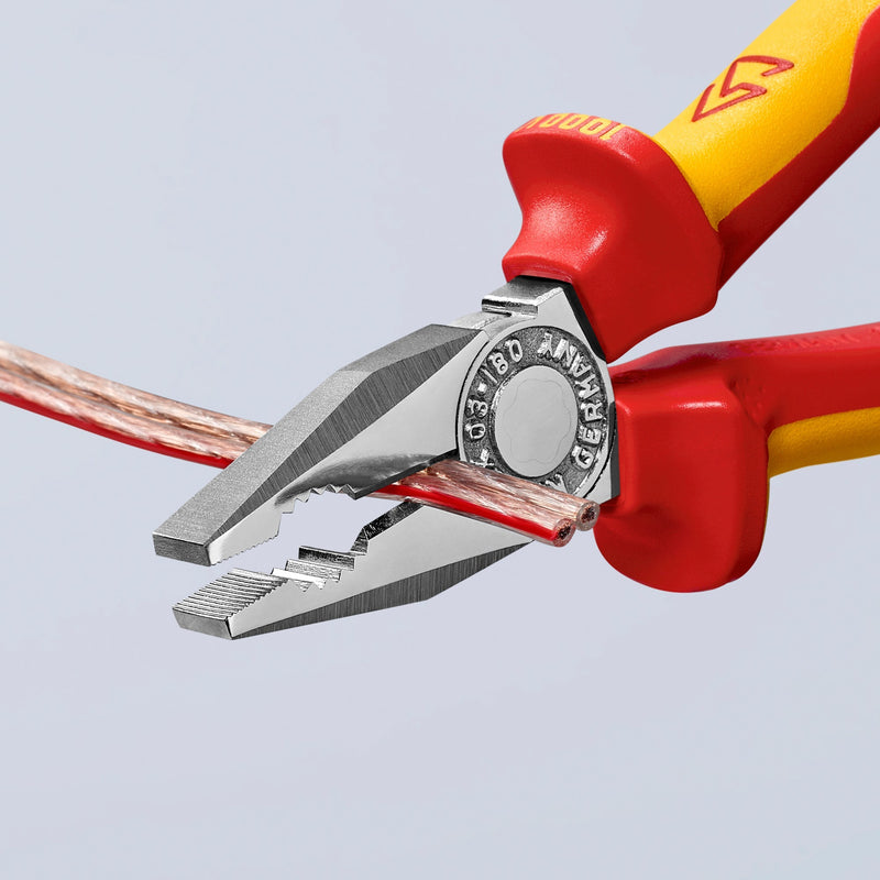Load image into Gallery viewer, Knipex combitang 03 06 180 combinatietang (rood geel, vde-getest)
