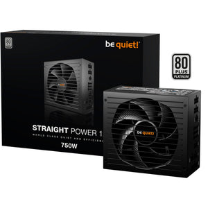 Be quiet! straight power 12 platinum modulaire 750 watt voeding (zwart, 1x 12v-2x6, 4x pcie)