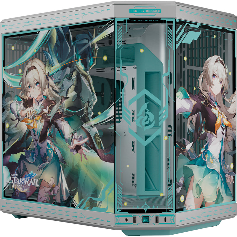 Load image into Gallery viewer, Hyte y70 firefly edition midi tower behuizing (2x usb-a | 1x usb-c | tempered glass)
