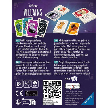 Ravensburger disney villains kaartspel (nederlands, 3 - 6 spelers, 15 minuten, vanaf 8 jaar)