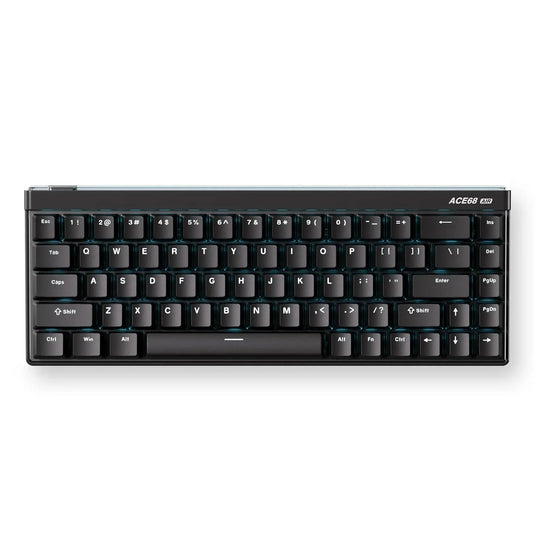 Mchose ace 68 air hall effect magnetic switch gaming keyboard (zwart, us lay-out (qwerty), mount tai gt he, 65%, rgb, hot swap, pbt keycaps, usb-c, hall effect sensor)