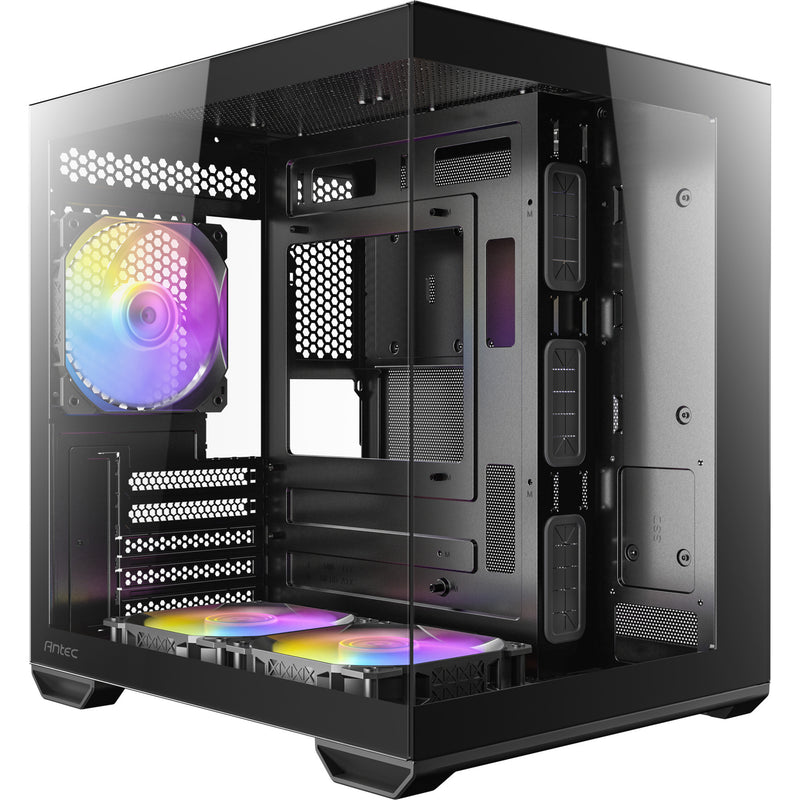 Load image into Gallery viewer, Antec cx60m argb mini tower behuizing (zwart | 3x usb-a | rgb | tempered glass)
