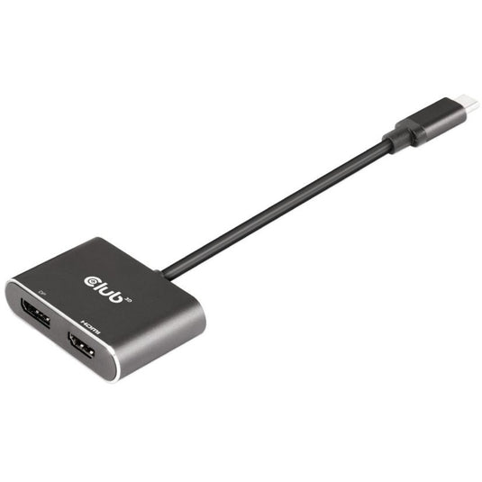Club 3d usb-c (dp alt-mode) naar displayport + hdmi hub (zwart)