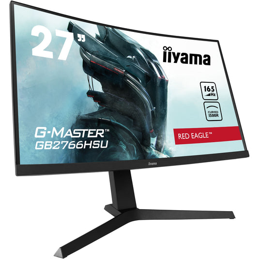 Iiyama g-master red eagle gb2766hsu-b1 27 curved gaming monitor (zwart, 2x hdmi, displayport, 2x usb-a, usb-b, 165 hz)