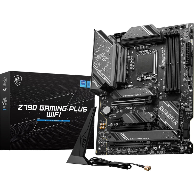 Load image into Gallery viewer, Msi z790 gaming plus wifi socket 1700 moederbord (grijs zwart, raid, 2.5 gb-lan, wi-fi 6e, bt, sound, atx)
