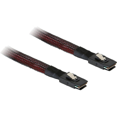 Delock mini sas sff-8087 > mini sas sff-8087 kabel (rood zwart, 1 meter)