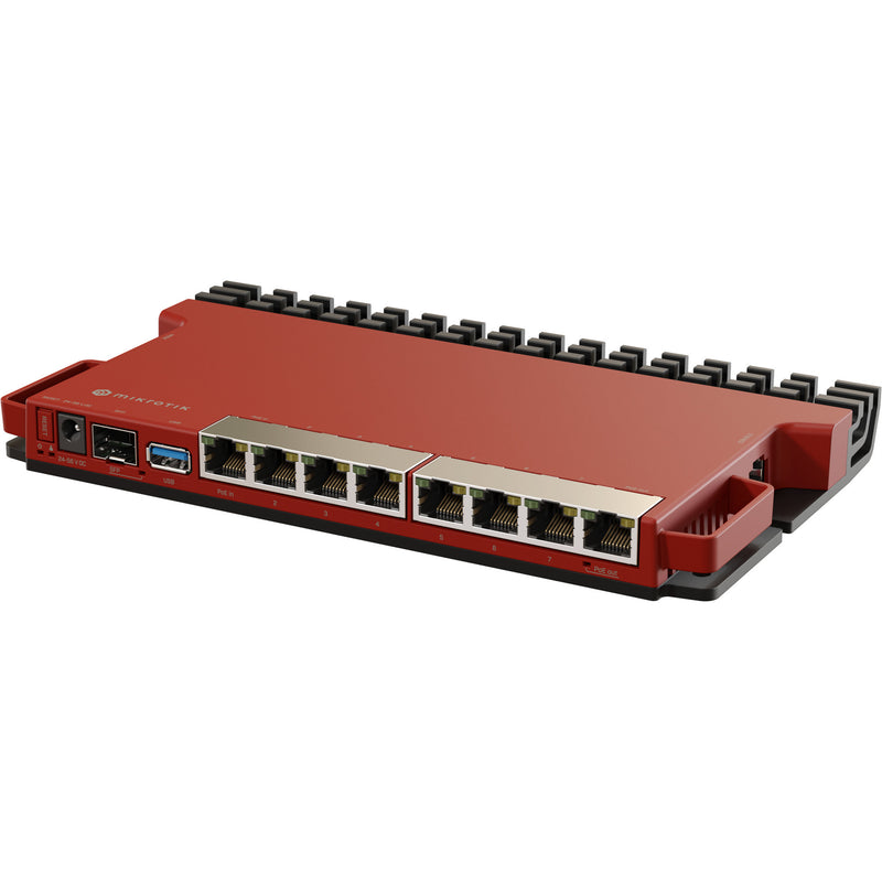 Load image into Gallery viewer, Mikrotik l009uigs-rm router (donkerrood, qualcomm ipq-5018 cpu, poe, sfp)

