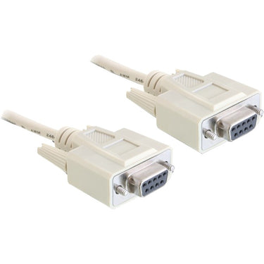 Delock serial null modem 9 pin female > 9 pin female, 1,8m kabel (84077)