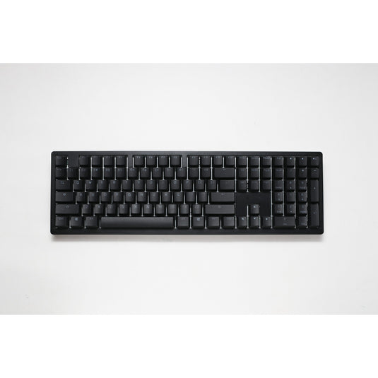 Ducky zero 6108 classic black rgb mechanisch gaming toetsenbord (zwart, us lay-out (qwerty), cherry mx2a red, 100%, rgb leds, double-shot pbt, hot swap, 2.4ghz | bluetooth | usb-c)