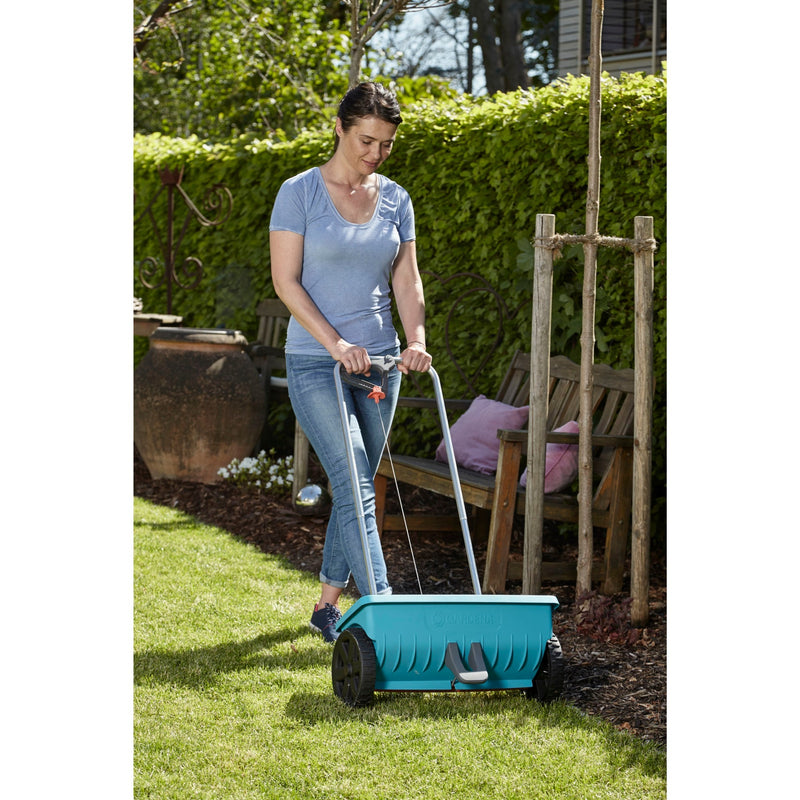 Load image into Gallery viewer, Gardena strooiwagen l strooiapparatuur (turquoise zwart, 432-20)
