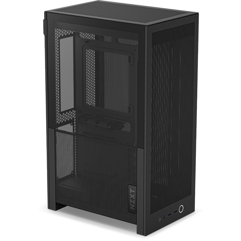 Load image into Gallery viewer, Nzxt h2 flow mini tower behuizing (zwart | 2x usb-a | 1x usb-c | tempered glass)
