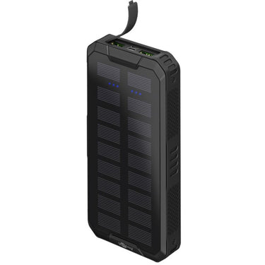 Goobay outdoor solar power bank 20,000 mah with power delivery powerbank (zwart)