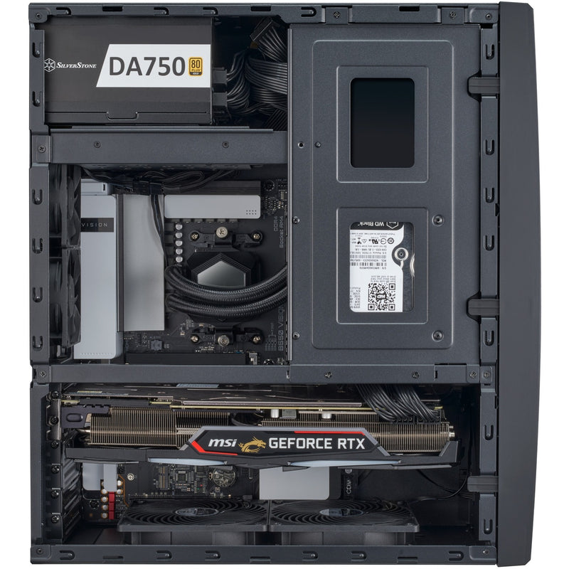Load image into Gallery viewer, Silverstone sst-gd11b htpc behuizing (zwart | 2x usb-a | 1x usb-c)
