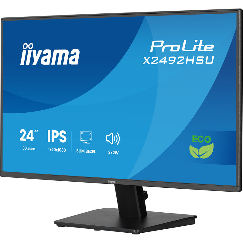 Load image into Gallery viewer, Iiyama prolite x2492hsu-b1 24 monitor (zwart (mat), hdmi, displayport, 2x usb-a)
