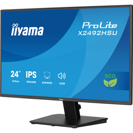 Iiyama prolite x2492hsu-b1 24 monitor (zwart (mat), hdmi, displayport, 2x usb-a)