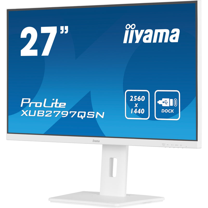Load image into Gallery viewer, Iiyama prolite xub2797qsn-w2 27 monitor (wit, hdmi, displayport, 4x usb-a, usb-c, rj-45)
