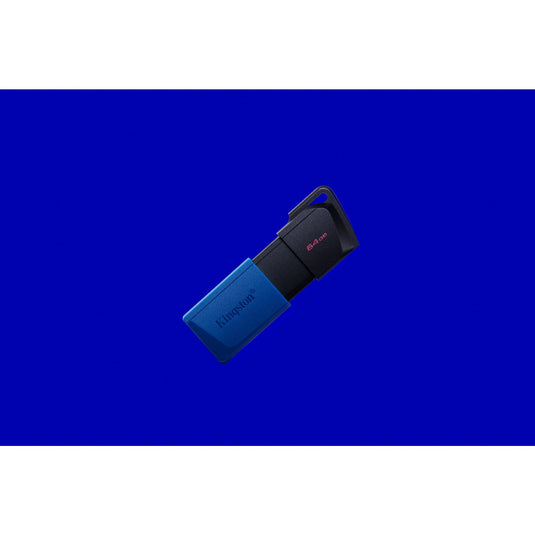 Kingston datatraveler exodia m 64 gb usb-stick (blauw zwart, usb-a 3.2 gen 1)