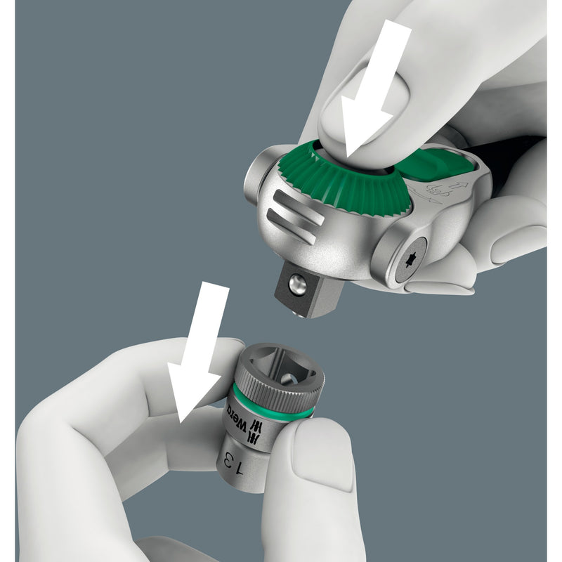 Load image into Gallery viewer, Wera 8100 sc 4 zyklop speed ratelset gereedschapsset (zwart groen, 38-delig, snelheidsratel met draaibare kop)
