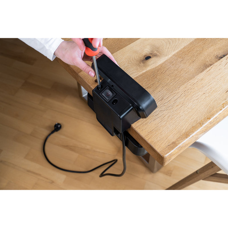 Load image into Gallery viewer, Brennenstuhl estilo duplex stekkerdoos met schakelaar stekkerdoos (zwart zilver, 1x usb c, 1x usb a)
