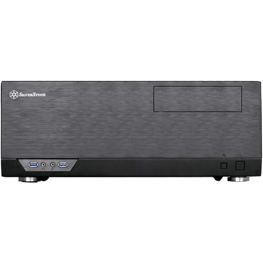 Silverstone sst-gd09b htpc behuizing (zwart | 2x usb-a)