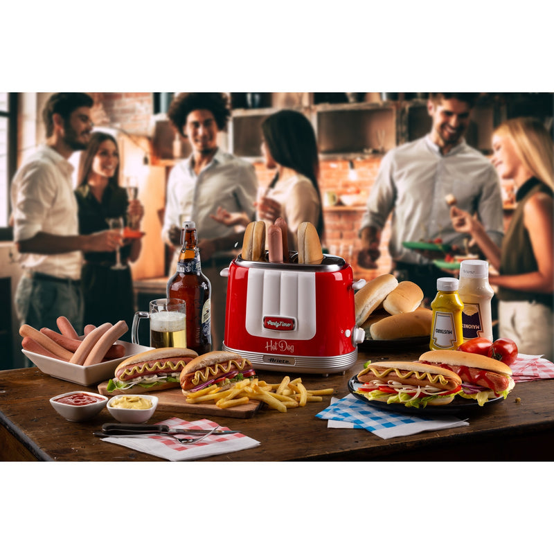 Load image into Gallery viewer, Ariete party time hotdogmaker 0206 00 hot dog maker (rood wit)
