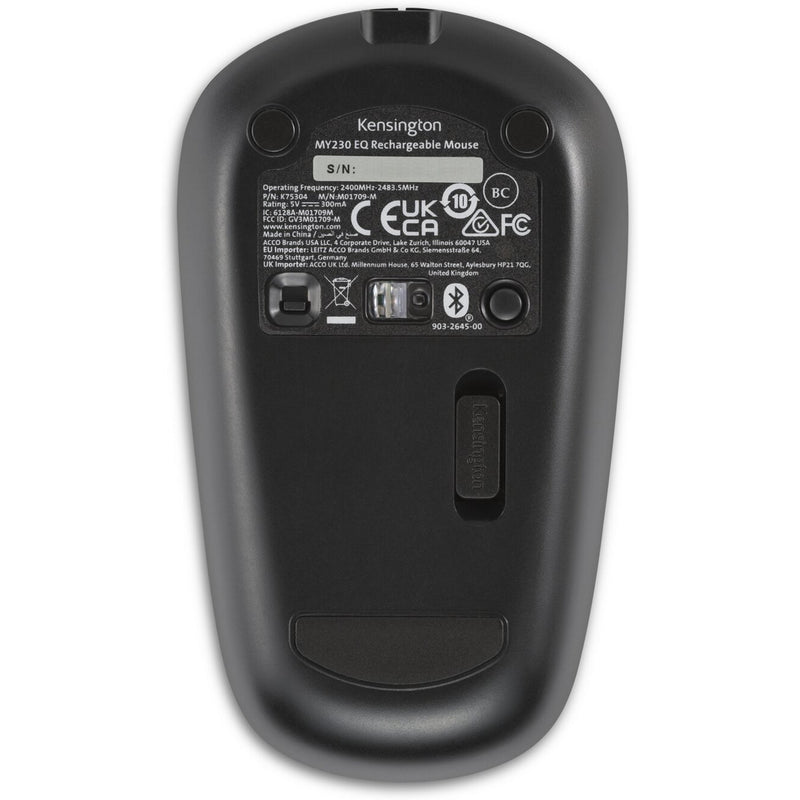 Chargez l'image dans la visionneuse de la galerie, Kensington my230 eq rechargeable mouse - wireless – midsize (zwart, bluetooth, 2.4 ghz)
