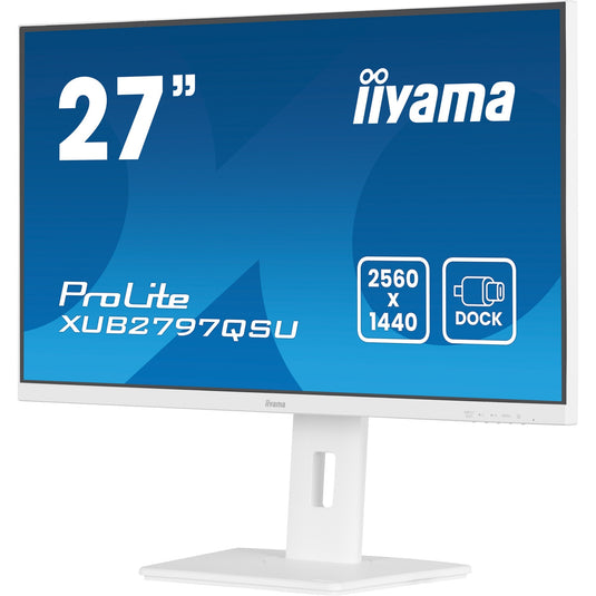 Iiyama prolite xub2797qsu-w2 27 monitor (wit, hdmi, displayport, 2x usb-a, usb-b)