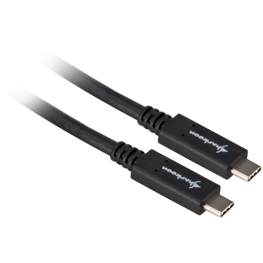 Sharkoon usb-c 3.2 > usb-c kabel (zwart, 0,5 meter )
