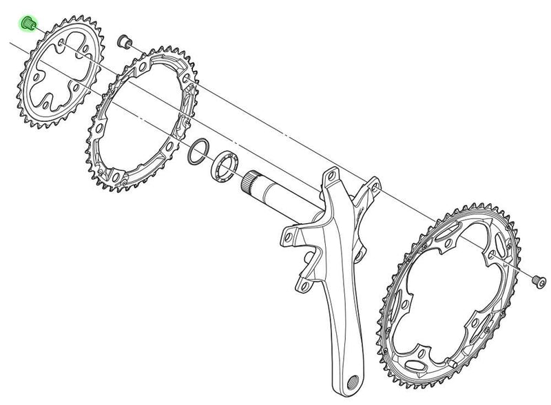 Load image into Gallery viewer, Shimano tiagra sora chainring bolts (5 pieces)
