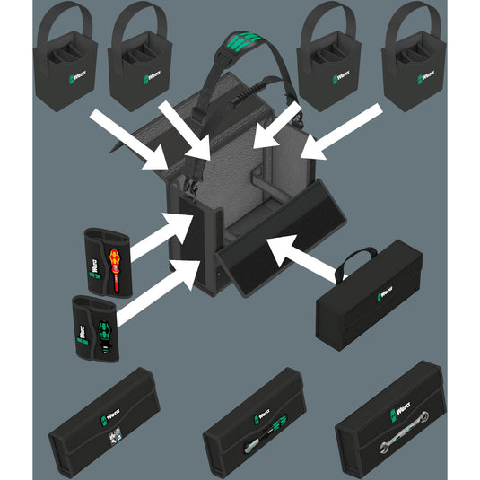 Wera 2go 2 xl gereedschapskoffer gereedschapskist (zwart)
